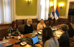 3 March 2020 MPs Vesna Markovic and Andrijana Avramov in meeting with the representatives of the International Panel of Parliamentarians for Freedom of Religion or Beliefs 